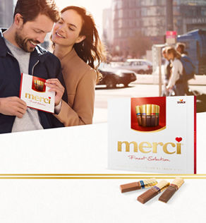 Thank you means merci. Today, in more than 100 countries all over the world, people say thank you with merci.